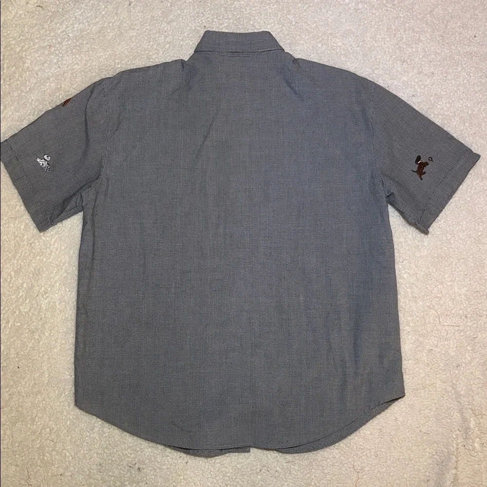 Teddi Checkered Embroidered Dogs Shirt medium - Picture 5 of 8